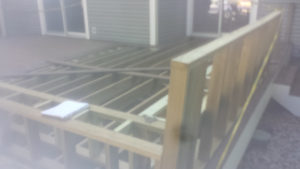 Deck during construction rockland county